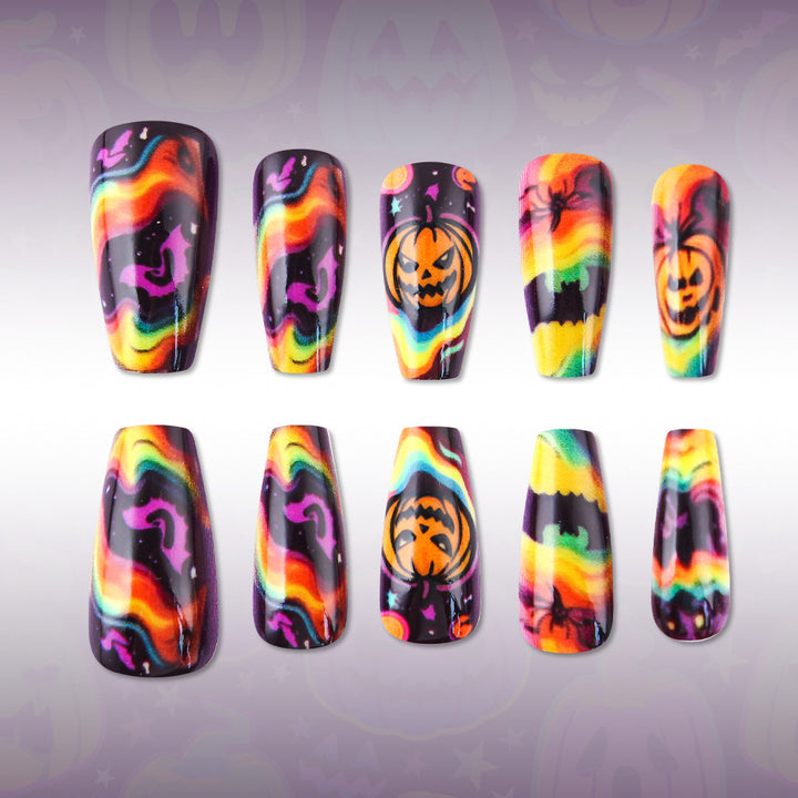 Creative Halloween-Themed Press-On Nails Stornfield