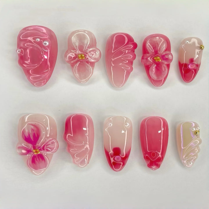 Artistic Press-On Nail Design Set