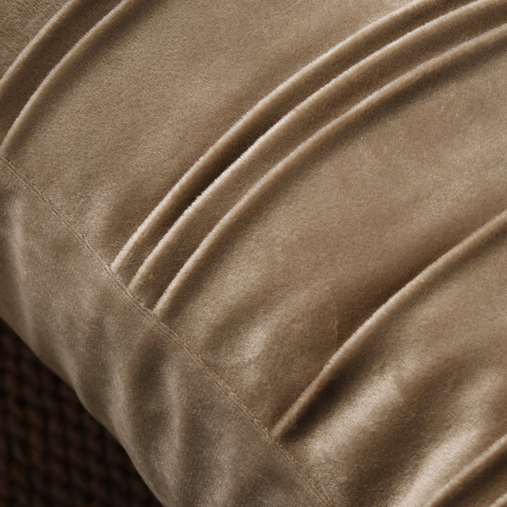 Luxury Velvet Vertical Pintuck Square Throw Pillow Cover