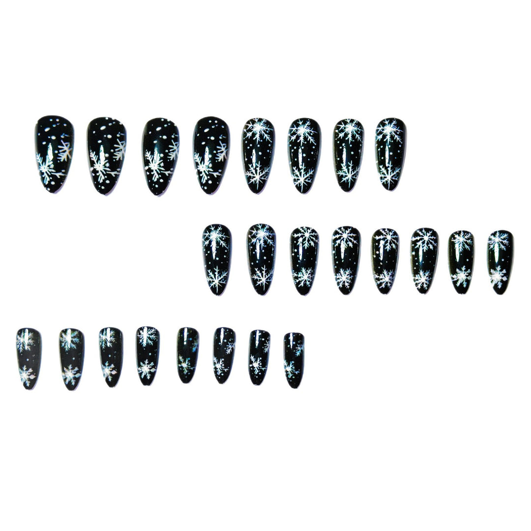 Artificial nails in winter snowflake design Stornfield