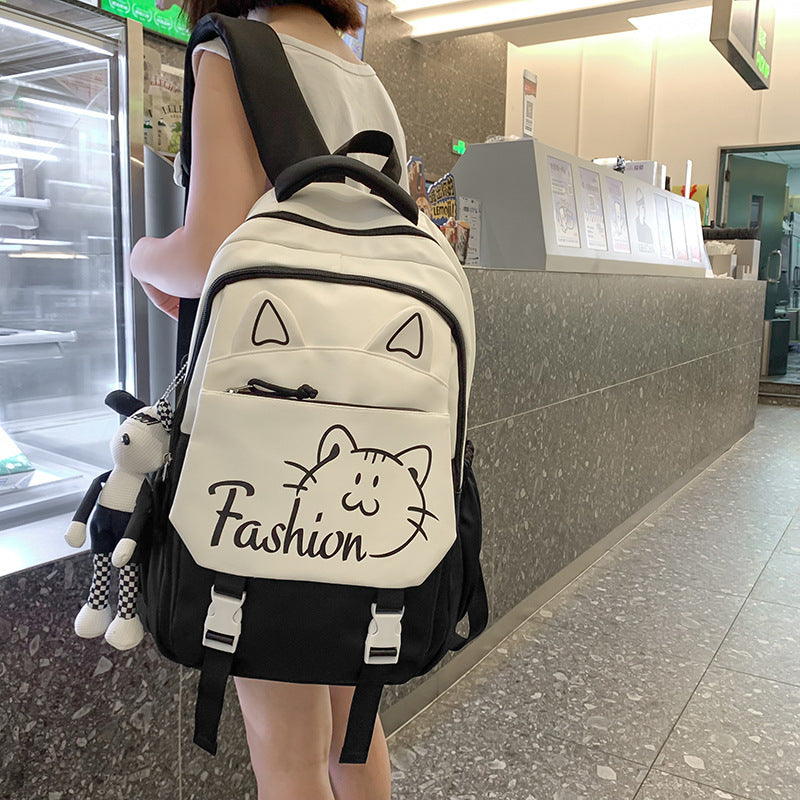 Backpack with Cute Cat Ears and Practical Compartments Stornfield