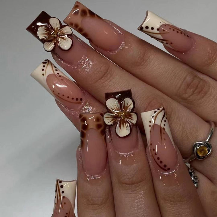 Floral Design Sculpted Press-On Nails Stornfield