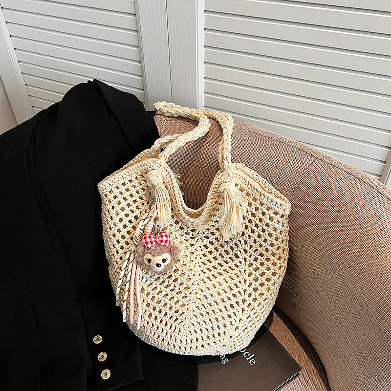 Woven Straw Beach Bag