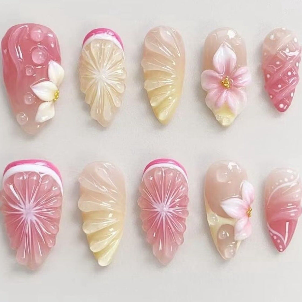 Artificial nails in spring floral and fruit design Stornfield