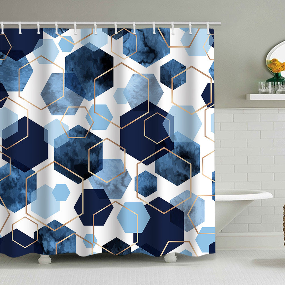 Geometric Motif Shower Curtain Stornfield