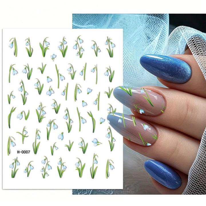 Floral Design Nail Art Sticker Set