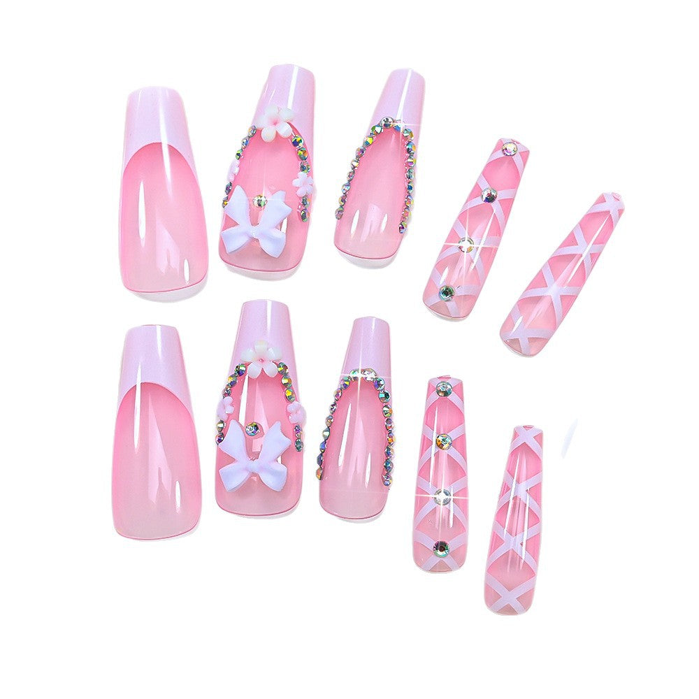 Elegant Decorative Press-On Nail Tips