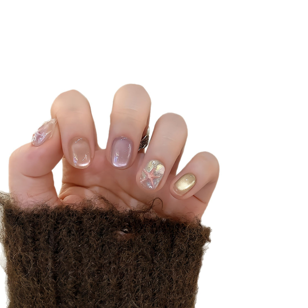 Artificial Nail Set with Shimmering Accents Stornfield