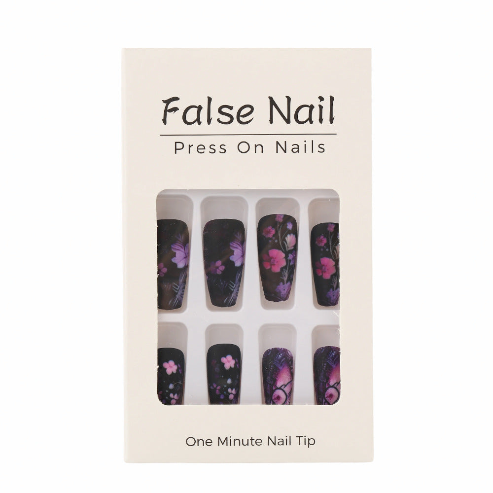 Artificial nails with floral pattern Stornfield