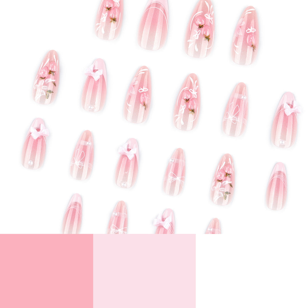 Artistic Nail Extensions with Floral Design Stornfield
