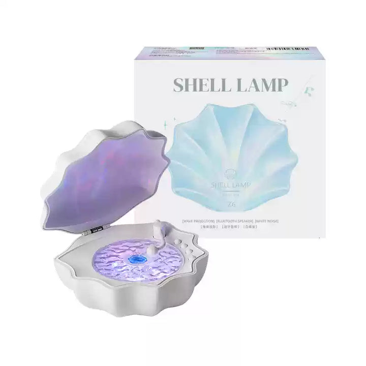 Stornfield | Seashell Lamp Retro Platinum Bluetooth LED Nightlight - Perfect Gift for Kids and Girls
