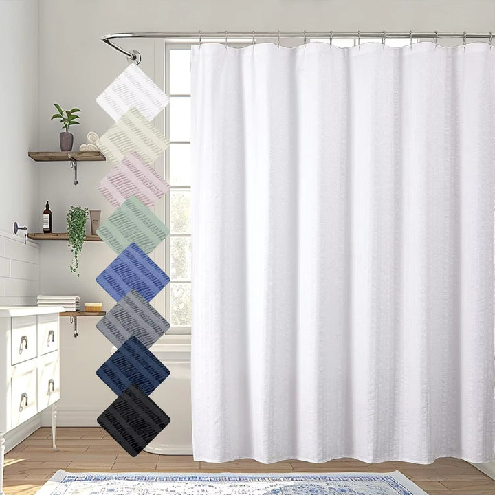 Premium Textured Shower Curtain Stornfield