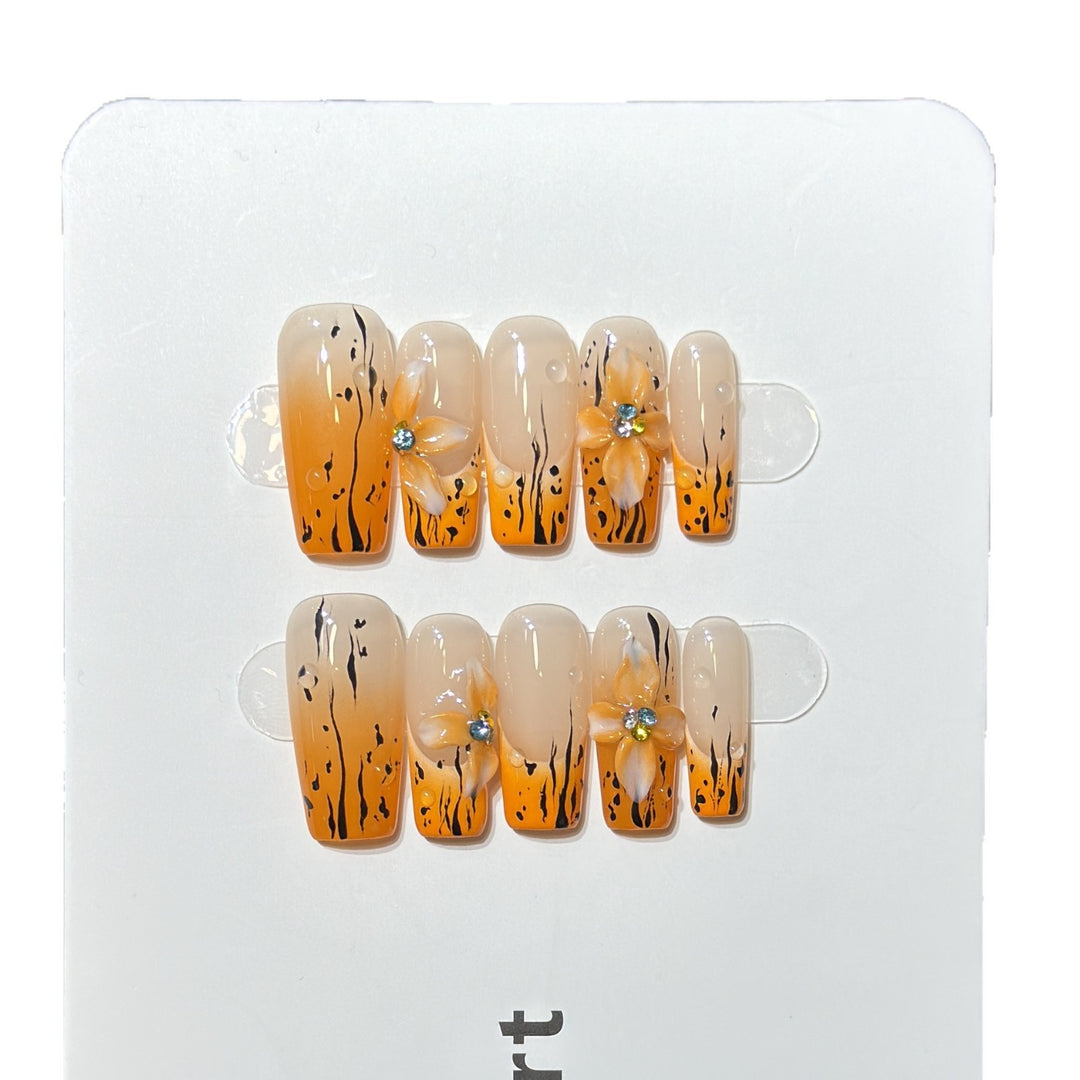 Floral Ombre Press-On Nail Set Stornfield