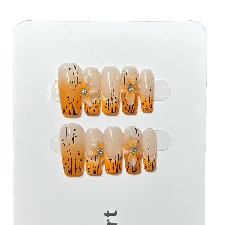 Floral Ombre Press-On Nail Set Stornfield