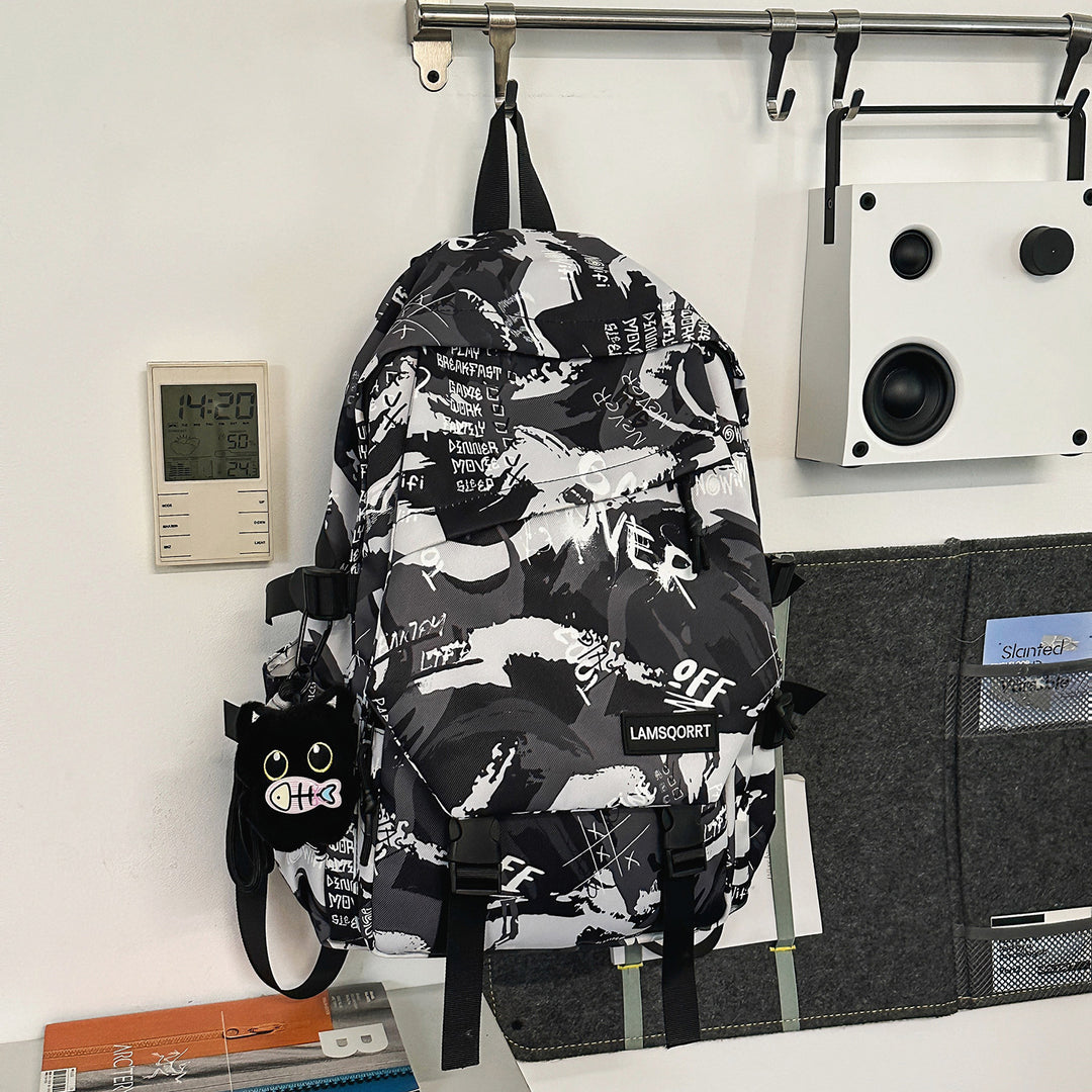 Graffiti Print Casual Backpack Stornfield