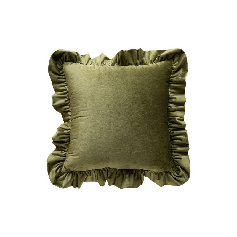 Plush Ruched Decorative Pillow
