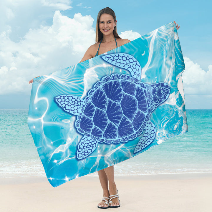 Beach blanket with tropical leaf design Stornfield