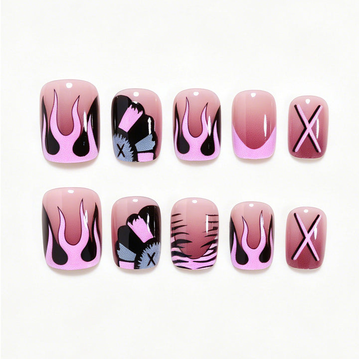 Artistic Long Nail Design Tips with Unique Patterns Stornfield