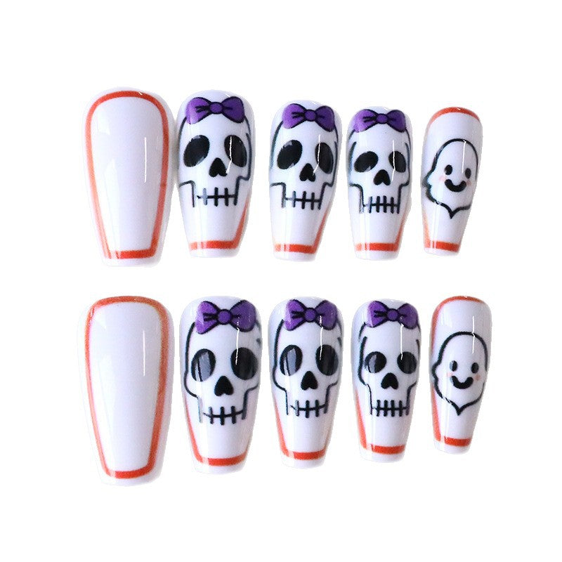 Artistic Halloween-Themed Nail Art Extensions Stornfield