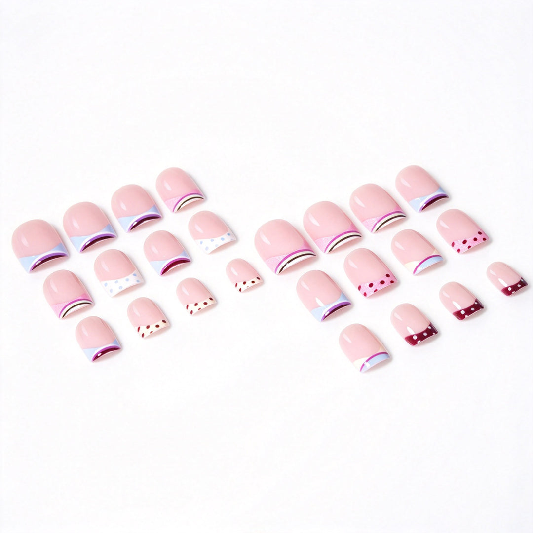 Trendy French Tip Nail Art Set