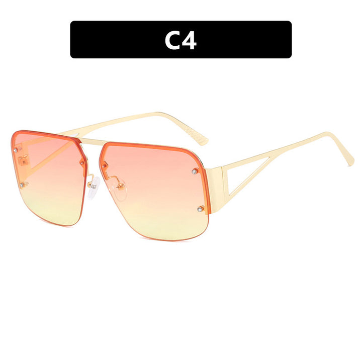 Women’s Futuristic Sunglasses with Square Frame and Mirrored Lenses Stornfield