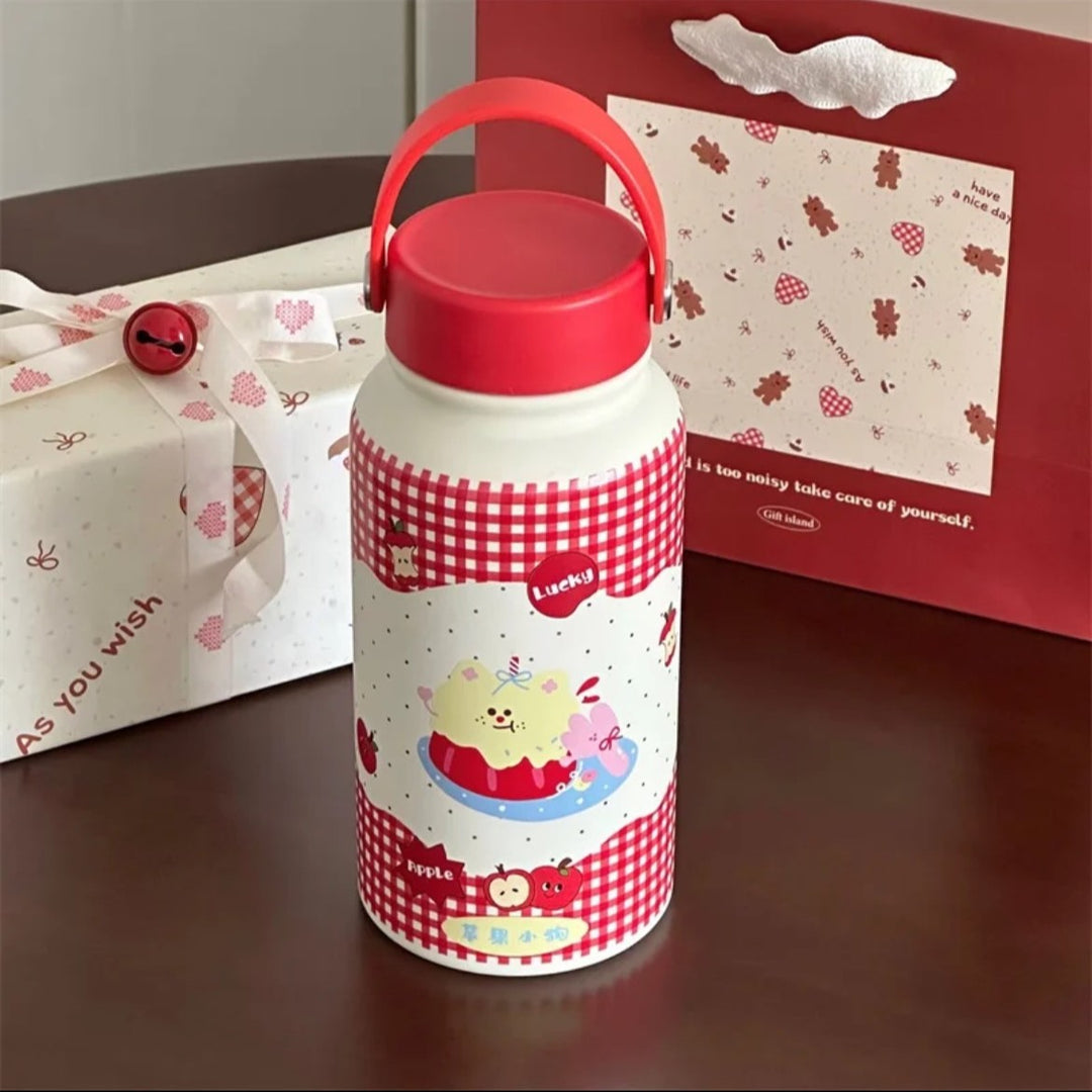 Ladies' insulation drinking bottle with creative animal design and practical flip lid Stornfield