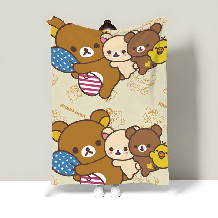 Cute Food-Themed Fleece Throw Blanket