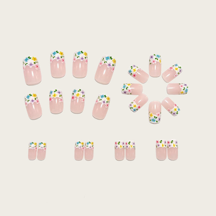 Artificial nails with floral applications Stornfield