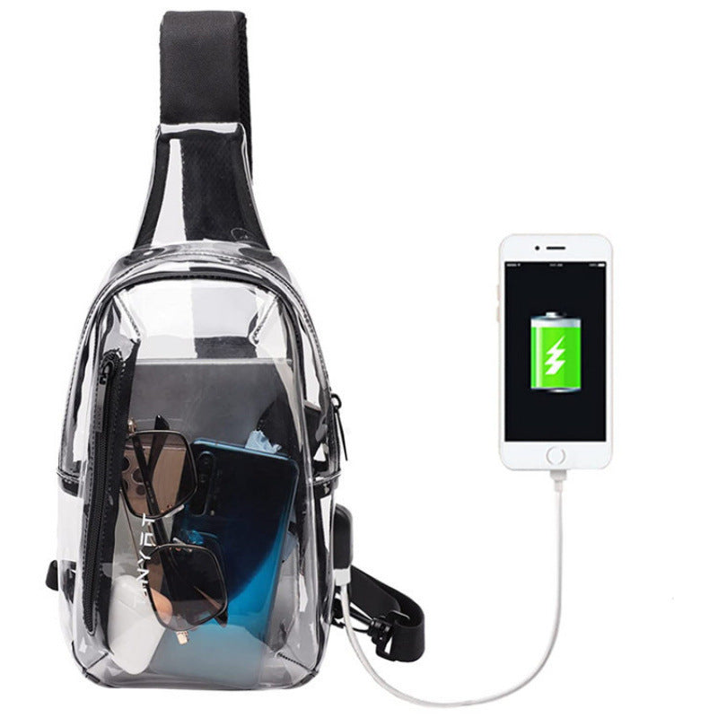 Transparent sling bag with practical multi-pocket design Stornfield