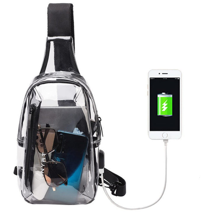 Transparent sling bag with practical multi-pocket design Stornfield