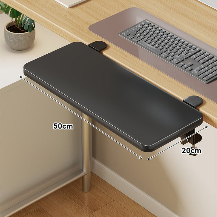 Under-Desk Sliding Keyboard Tray and Desk Extender with Smooth Glide Mount