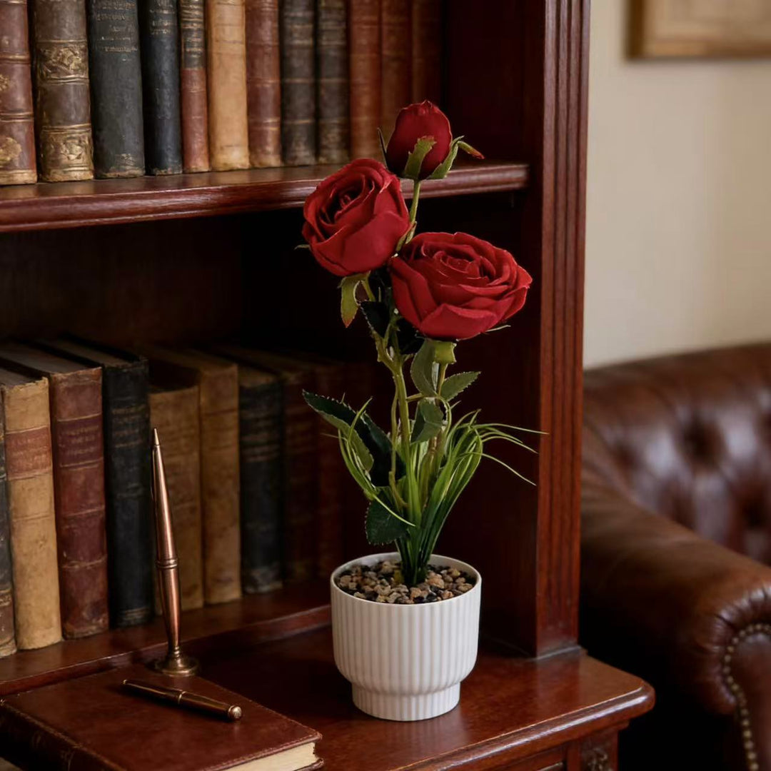 Elegant Artificial Rose Bouquet for Home Decor Display
