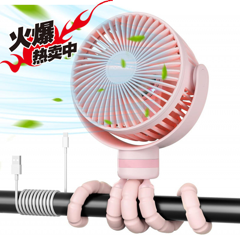 Unisex flexible USB fan with rotatable head and innovative holder Stornfield