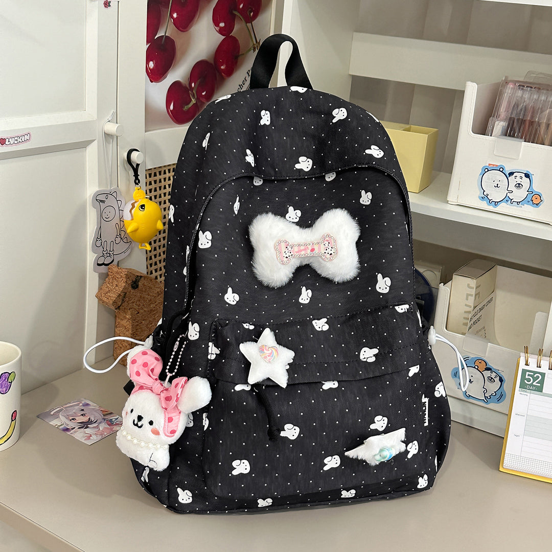 Lightweight Polka Dot Casual Backpack Stornfield