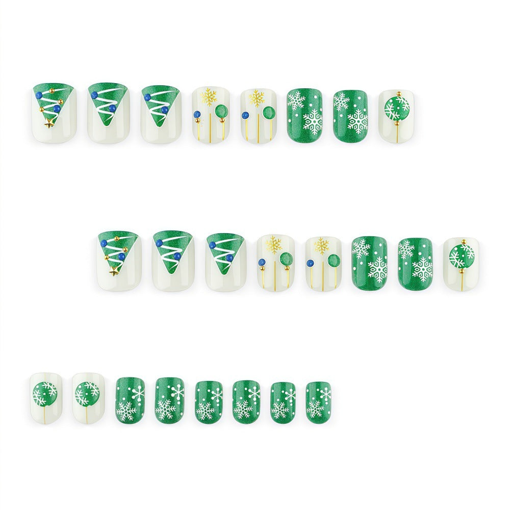 Artificial nail set with festive Christmas motifs Stornfield