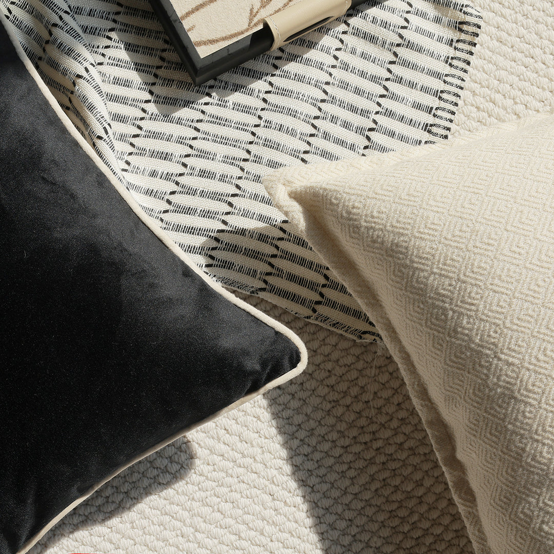 Structured decorative cushions with elegant design