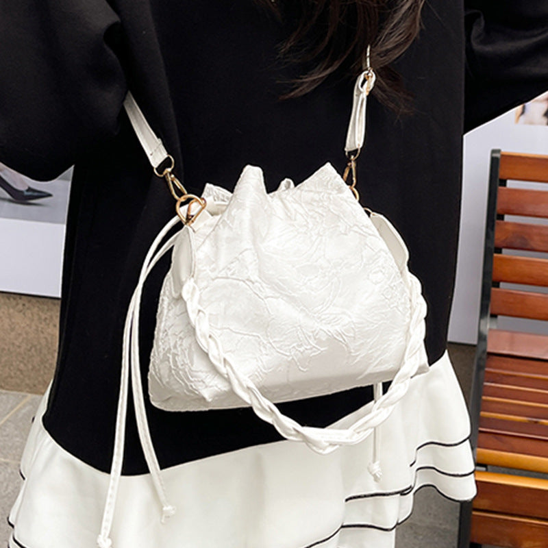Elegant Satin Drawstring Handbag