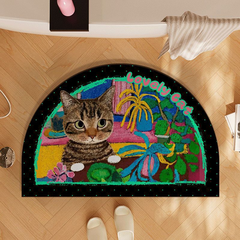 Decorative Cat-Themed Area Mat Stornfield