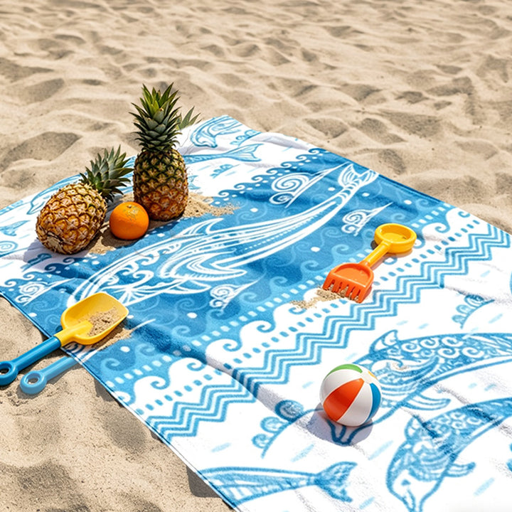 Beach towel with vibrant floral pattern and skin-friendly material Stornfield
