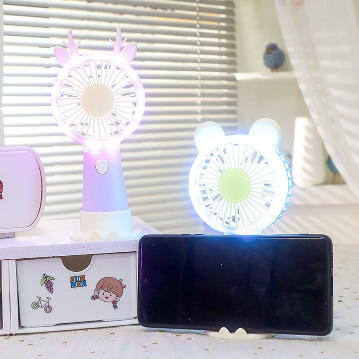 Women's Portable LED Fan in Cute Rabbit Design Stornfield