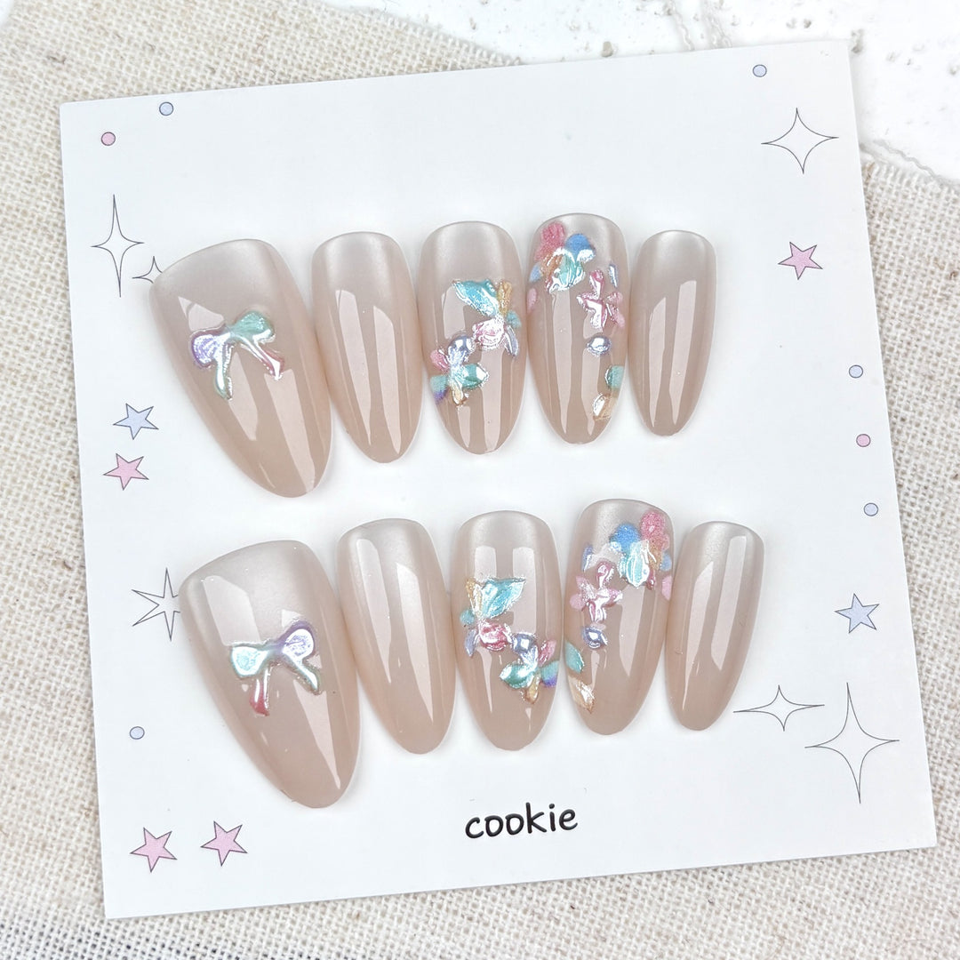 Decorative Butterfly Press-On Nail Set