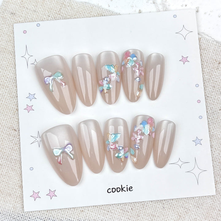Decorative Butterfly Press-On Nail Set