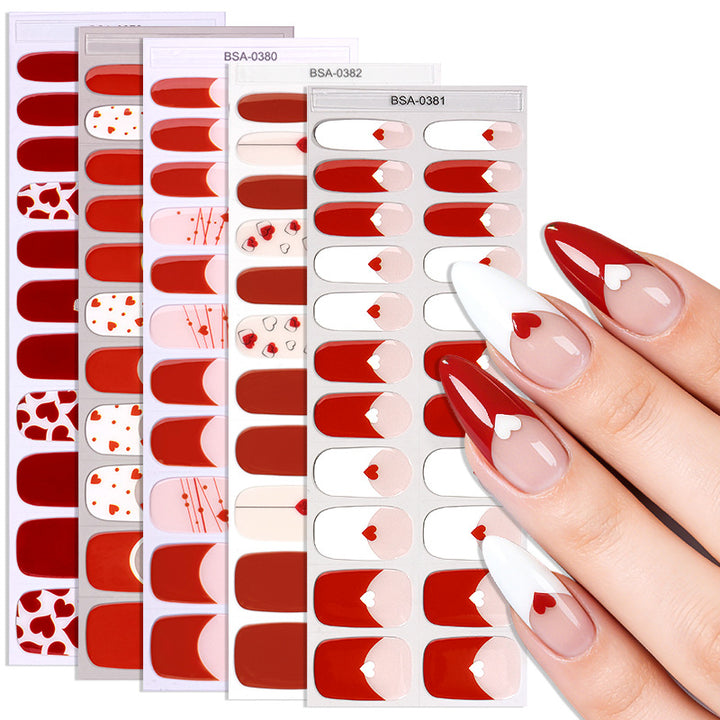 Sparkling Gift-Themed Nail Art Wraps