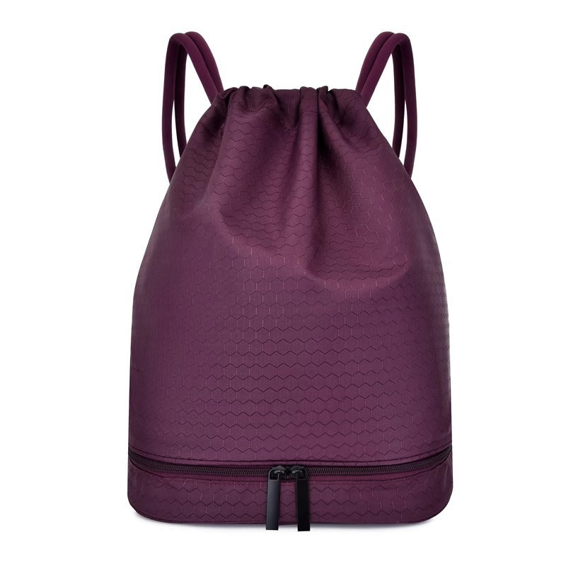 Lightweight Hexagonal Pattern Drawstring Backpack Stornfield