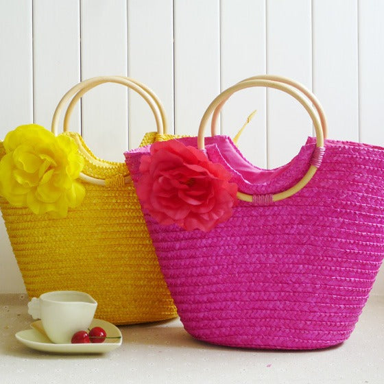 Elegant Bast bag with floral accents Stornfield