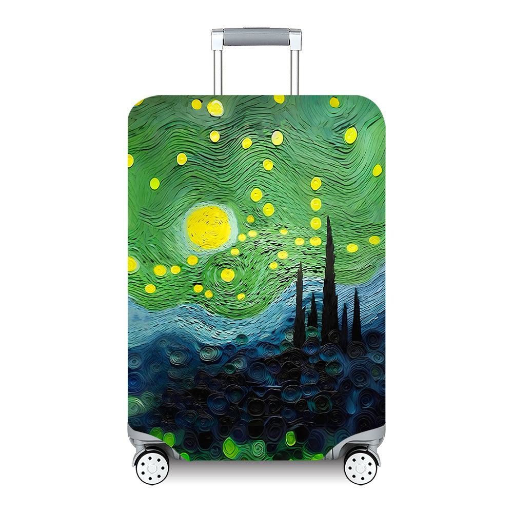 Unisex hard-shell travel suitcase with artistic landscape design Stornfield