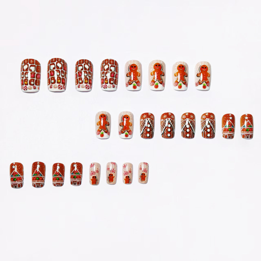 Artificial nails in gingerbread house design Stornfield