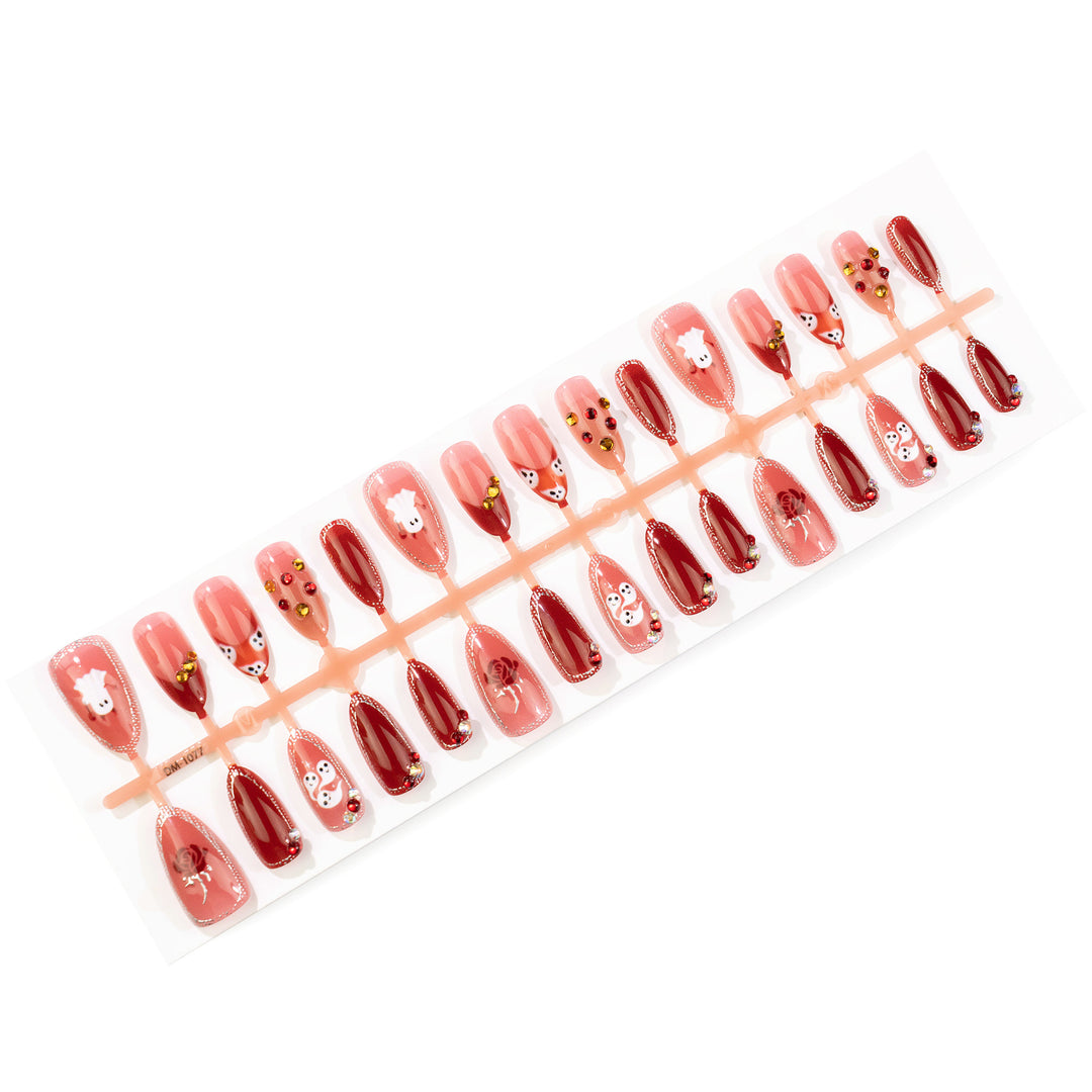 Artistic Halloween-Themed Press-On Nail Set 1790738645