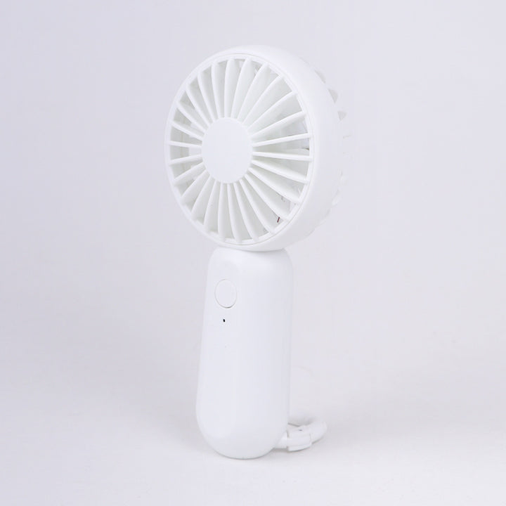 Women's compact portable handheld fan with rechargeable battery and carrying strap Stornfield