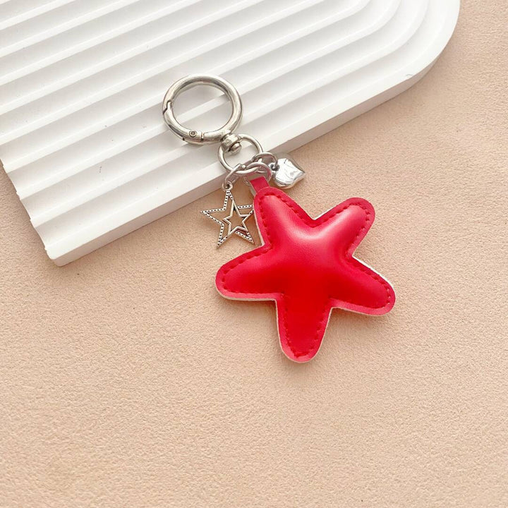 Starfish-Shaped Leather Keychain Stornfield
